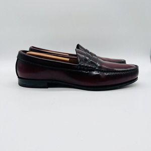 Bass Weejuns Mens 11.5 Brown Leather Penny Loafers Vintage GH Shoes Maine USA